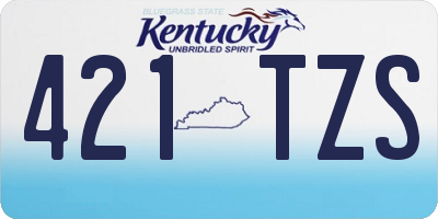 KY license plate 421TZS