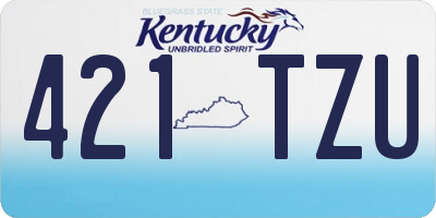 KY license plate 421TZU