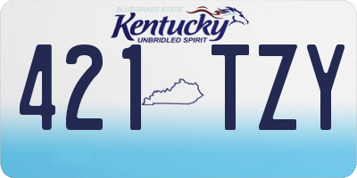 KY license plate 421TZY