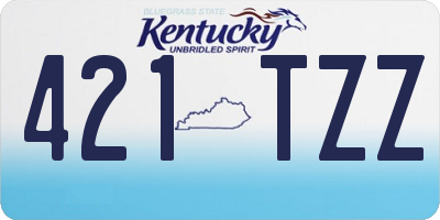 KY license plate 421TZZ
