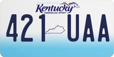 KY license plate 421UAA