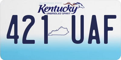 KY license plate 421UAF