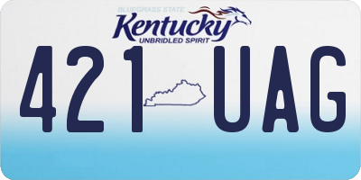 KY license plate 421UAG