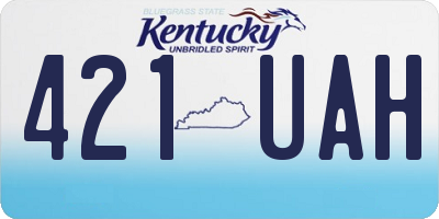 KY license plate 421UAH