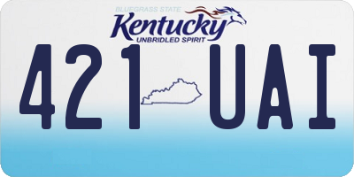 KY license plate 421UAI
