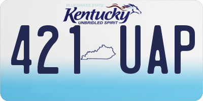 KY license plate 421UAP