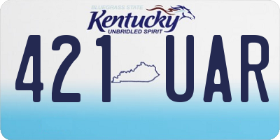KY license plate 421UAR