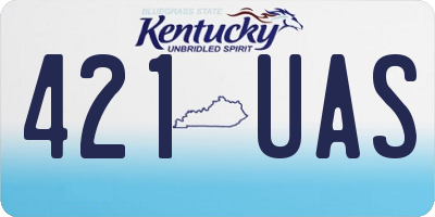 KY license plate 421UAS