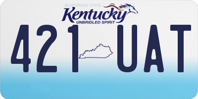 KY license plate 421UAT
