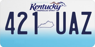 KY license plate 421UAZ