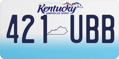 KY license plate 421UBB