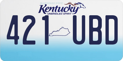 KY license plate 421UBD