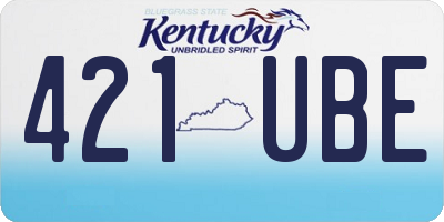 KY license plate 421UBE
