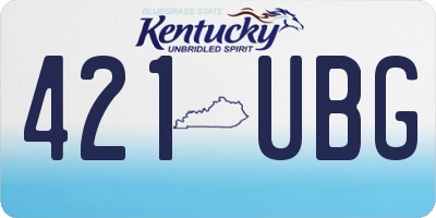 KY license plate 421UBG