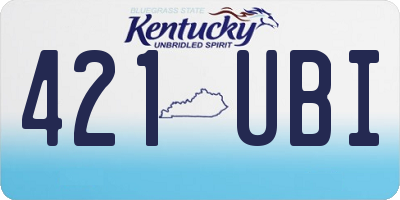 KY license plate 421UBI