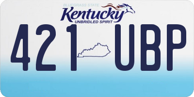 KY license plate 421UBP
