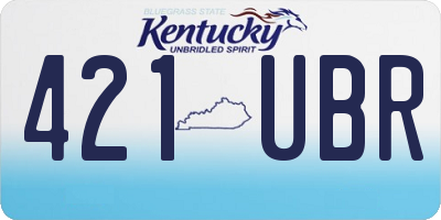 KY license plate 421UBR