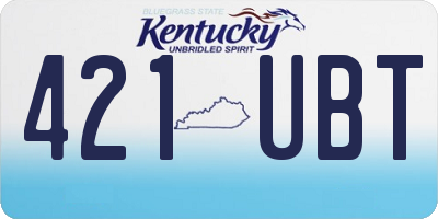KY license plate 421UBT