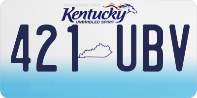 KY license plate 421UBV