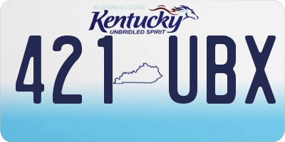 KY license plate 421UBX