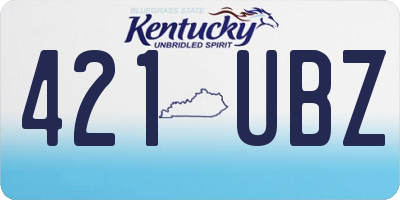 KY license plate 421UBZ