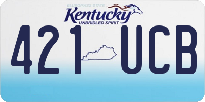 KY license plate 421UCB