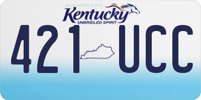 KY license plate 421UCC