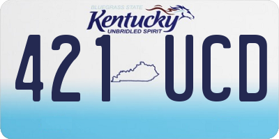 KY license plate 421UCD