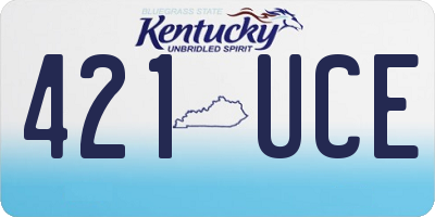 KY license plate 421UCE