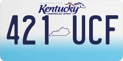 KY license plate 421UCF