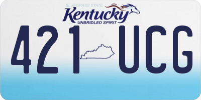 KY license plate 421UCG