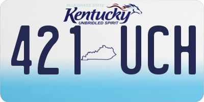 KY license plate 421UCH