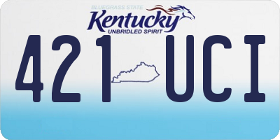 KY license plate 421UCI