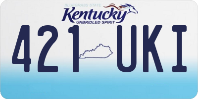 KY license plate 421UKI