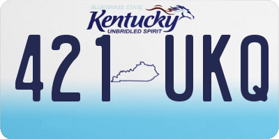 KY license plate 421UKQ