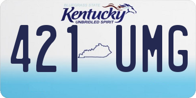 KY license plate 421UMG