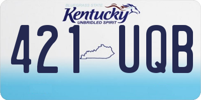 KY license plate 421UQB