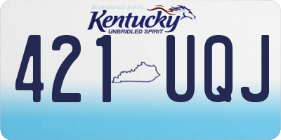 KY license plate 421UQJ