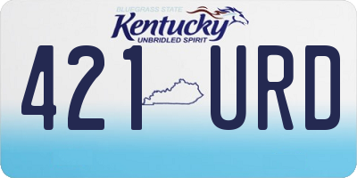 KY license plate 421URD