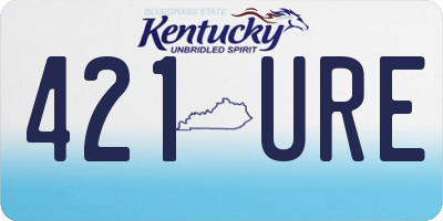 KY license plate 421URE