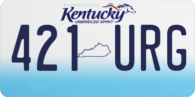 KY license plate 421URG