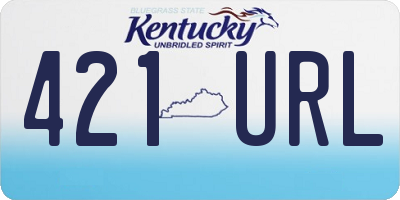 KY license plate 421URL