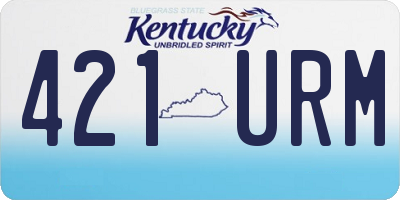 KY license plate 421URM
