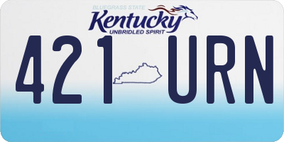 KY license plate 421URN