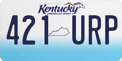 KY license plate 421URP