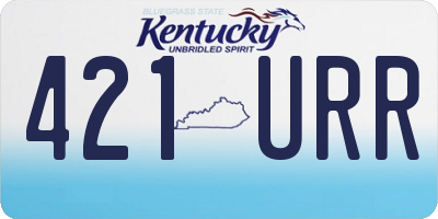 KY license plate 421URR