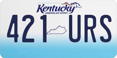 KY license plate 421URS