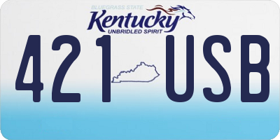 KY license plate 421USB