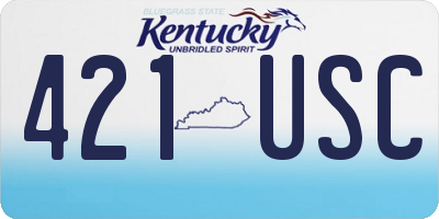 KY license plate 421USC