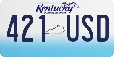 KY license plate 421USD